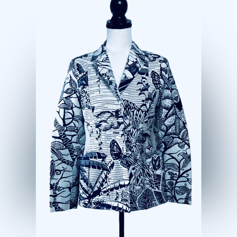Dior Blue and White Nature-Inspired Blazer